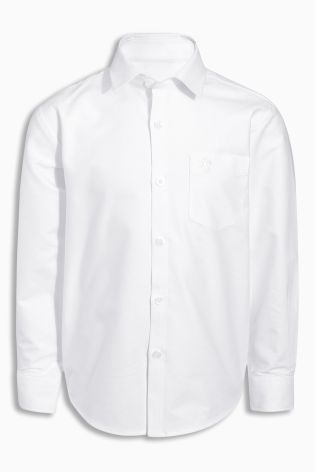 White Long Sleeve Oxford Shirt (3-16yrs)